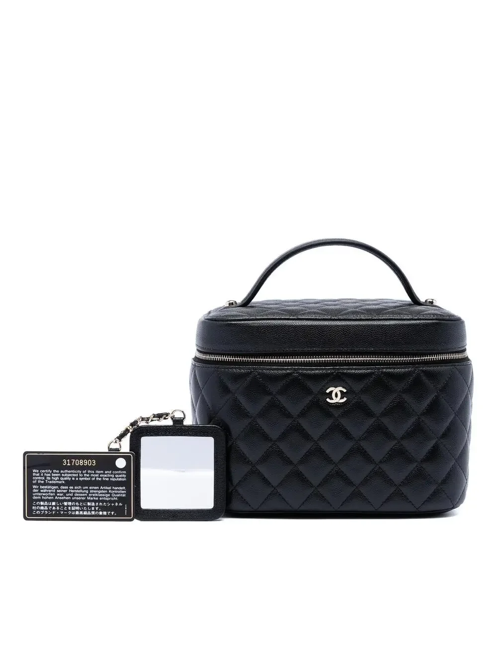Chanel Medium Cc Quilted Caviar Vanity #290401C25B